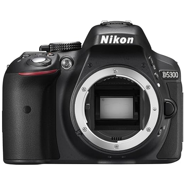 Nikon D5300 Corpo Fotocamera Digitale Reflex, 24.1 Mbps, LCD HD da 3" Regolabile, SD da 8 GB, 200x Premium Lexar, Nero [Nital Card: 4 Anni di...