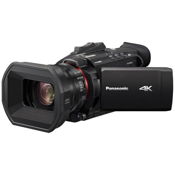 Panasonic HC-X1500E Videocamera 4k/60p, Schermo 3.5", Controllo Wireless, Sistema Stabilizzazione Hybrid 5 assi, Grandangolo da 25mm, 2 Ghiere...