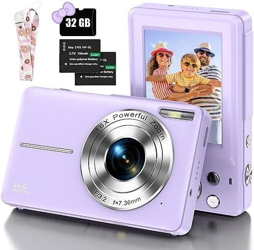 I tuoi momenti speciali in qualsiasi momento e ovunque tu sia.【Regalo Perfetto per Bambini e Adulti】Questa fotocamera digitale è un regalo perfetto per bambini, adolescenti e adulti che amano la fotografia e vogliono catturare i loro momenti speciali