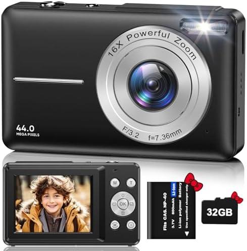 Recensione Macchina Fotografica Digitale HD 1080P 44MP – Vaholald Compact Zoom 16X – Webcam e Regalo Perfetto